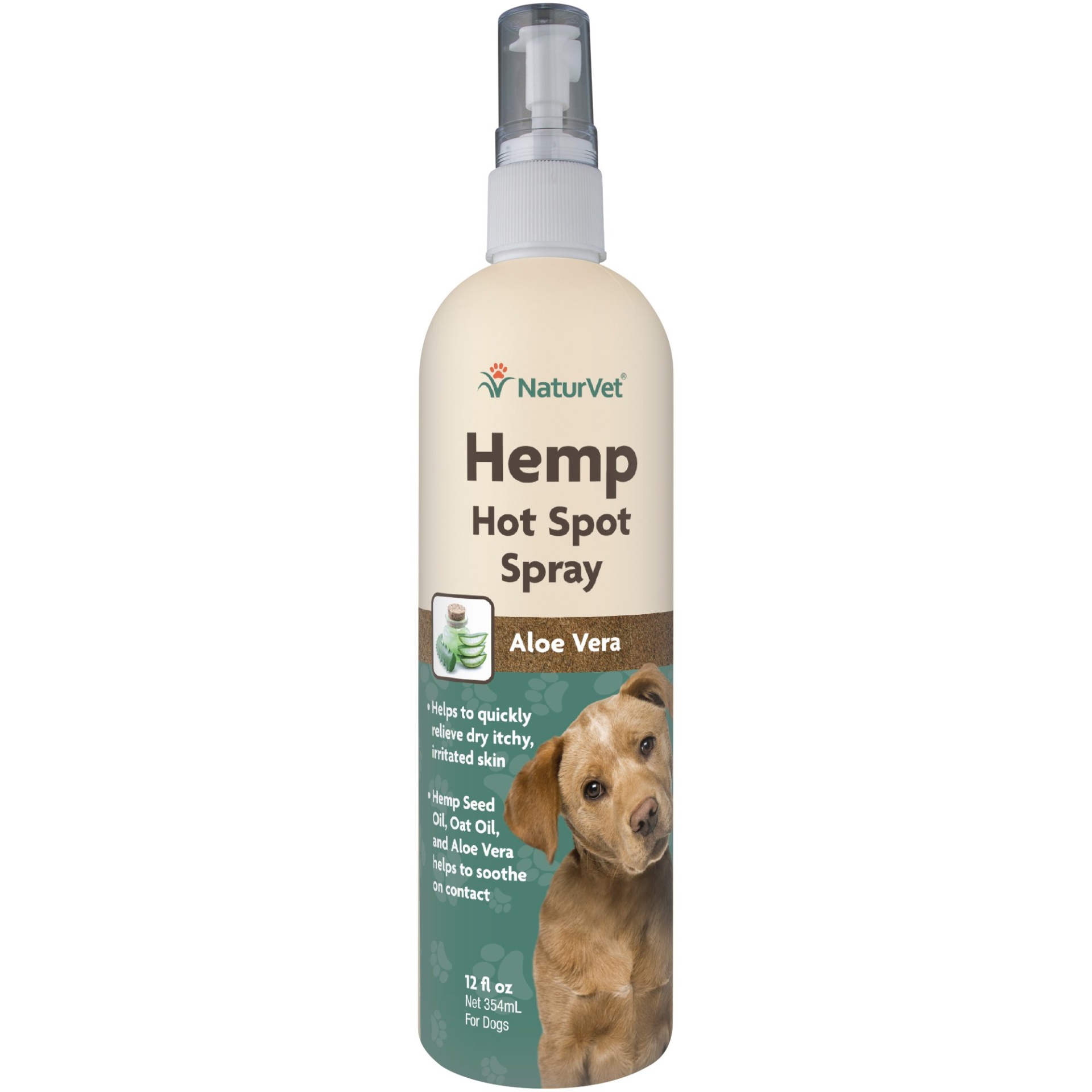 slide 1 of 1, NaturVet Hemp Hot Spot Spray for Dogs, 12 fl oz