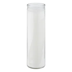 NON BRAND Star Novena Candle 8" White Plain (No Label)