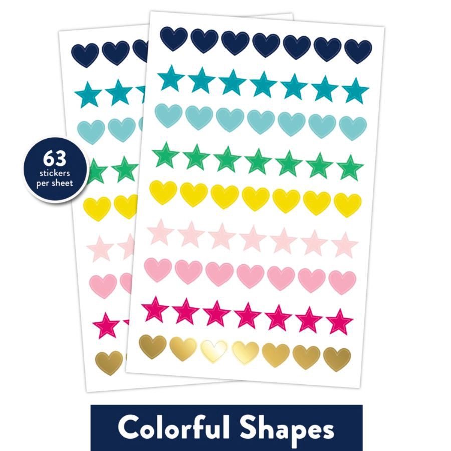 slide 5 of 5, At-A-Glance Simplified System Shapes Sticker Pack, Set Of 6 Sheets, 6 ct