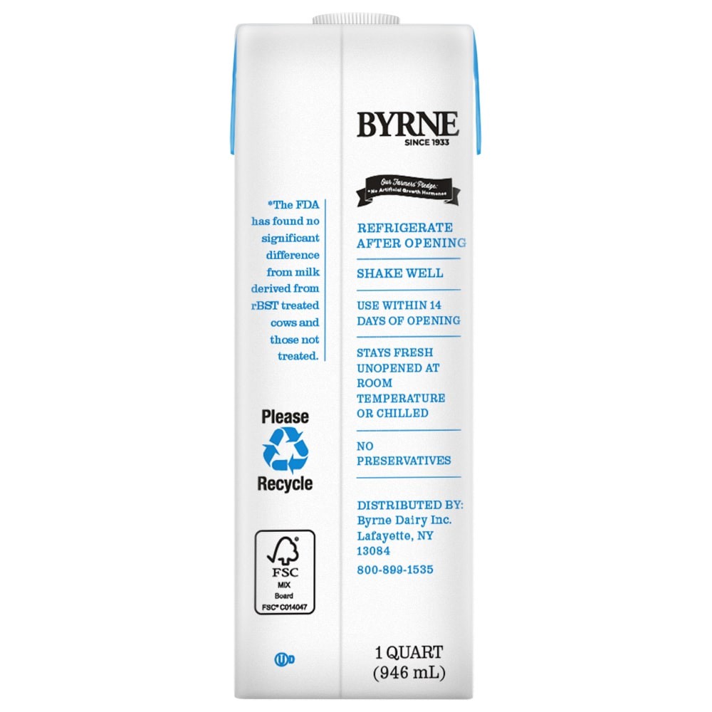 slide 2 of 2, Byrne Dairy Half & Half Quart, 32 fl oz
