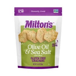 Milton's Baked Crackers, Gluten Free, Olive Oil & Sea Salt with Olives