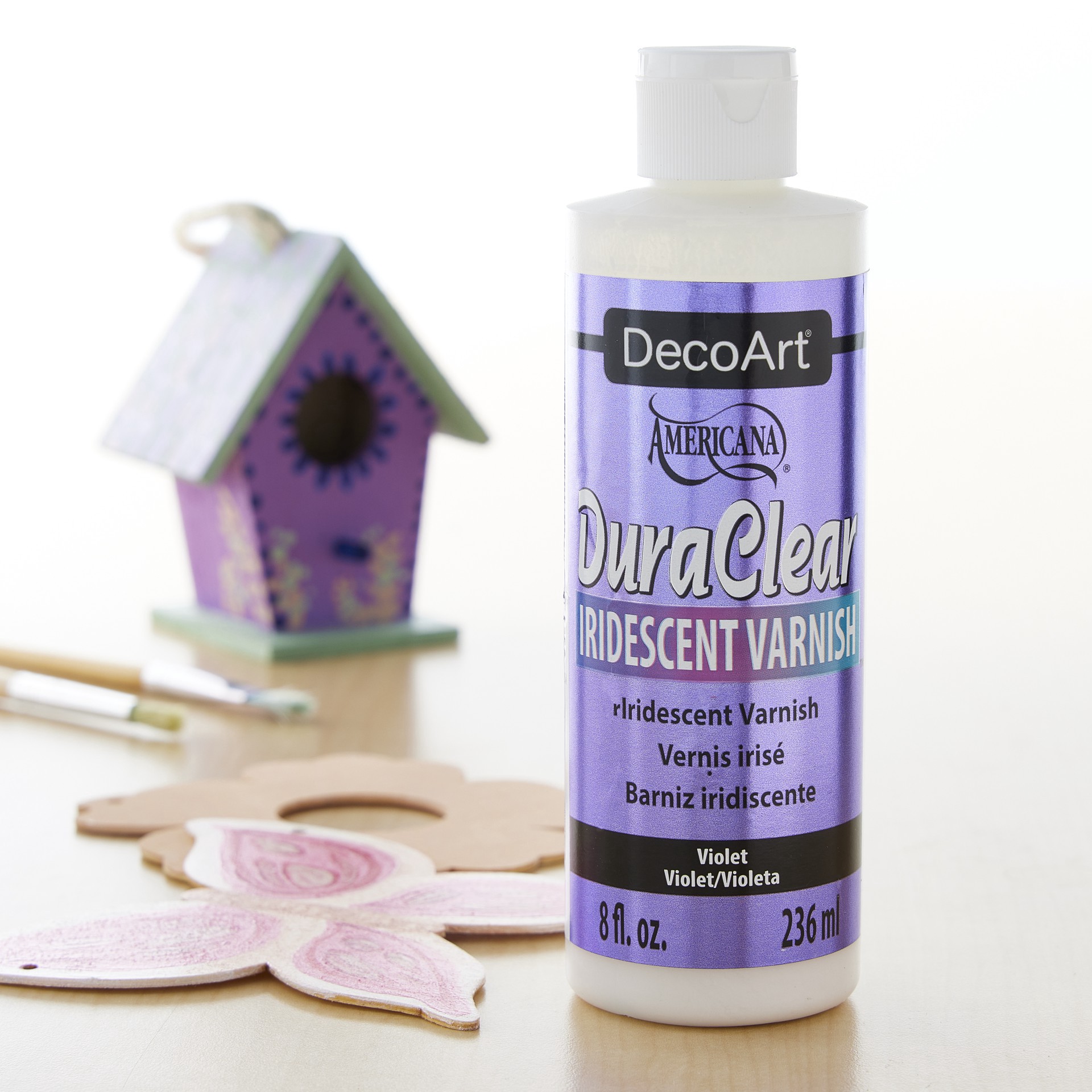 slide 3 of 3, Decoart Americana Duraclear Violet Iridescent Varnish, 8 fl oz