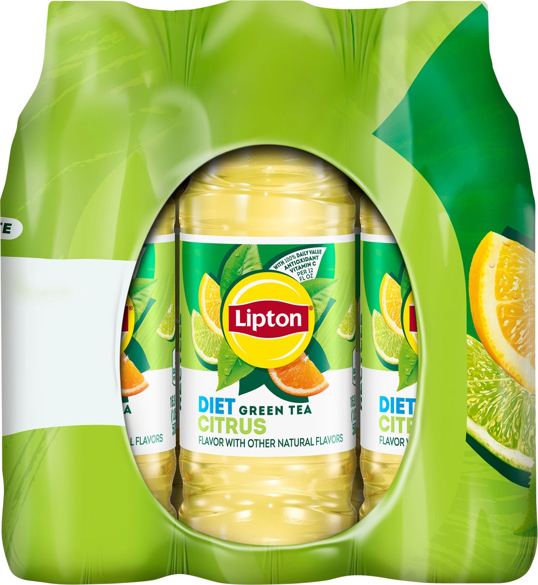 slide 8 of 10, Lipton Diet Green Tea Citrus, 12 ct; 16.9 fl oz