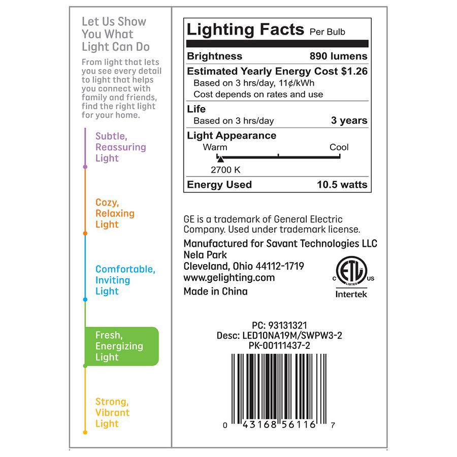 slide 2 of 2, GE 75 Watts Soft White LED Light Bulbs 2 ea, 2 ct