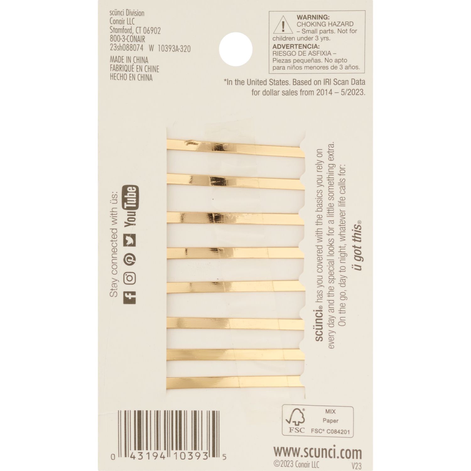 slide 2 of 2, scünci Bobby Pins 8 ct, 8 ct