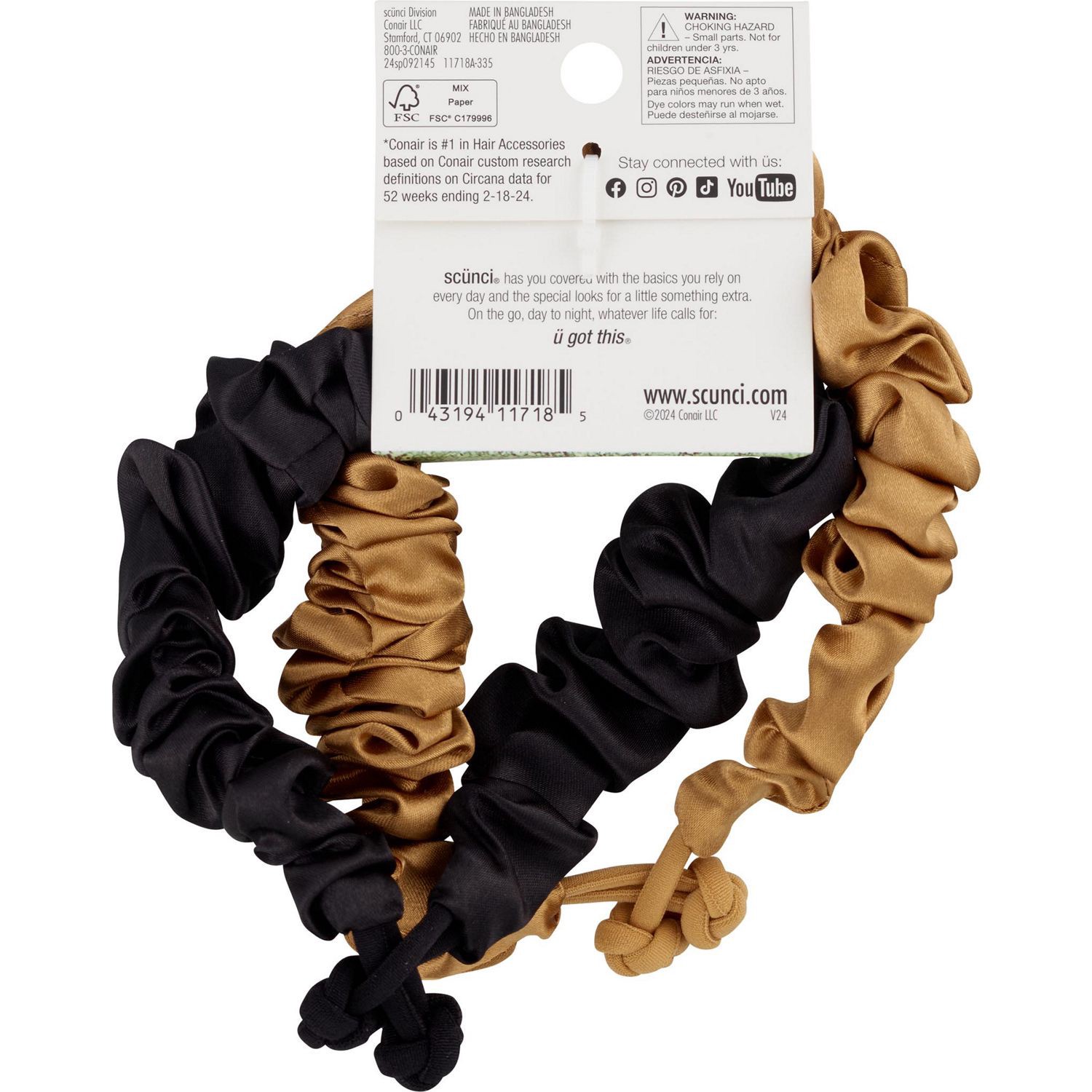 slide 2 of 4, scünci Tamera Mowry Housley Textured Hair Scrunchies 2 ea, 2 ct