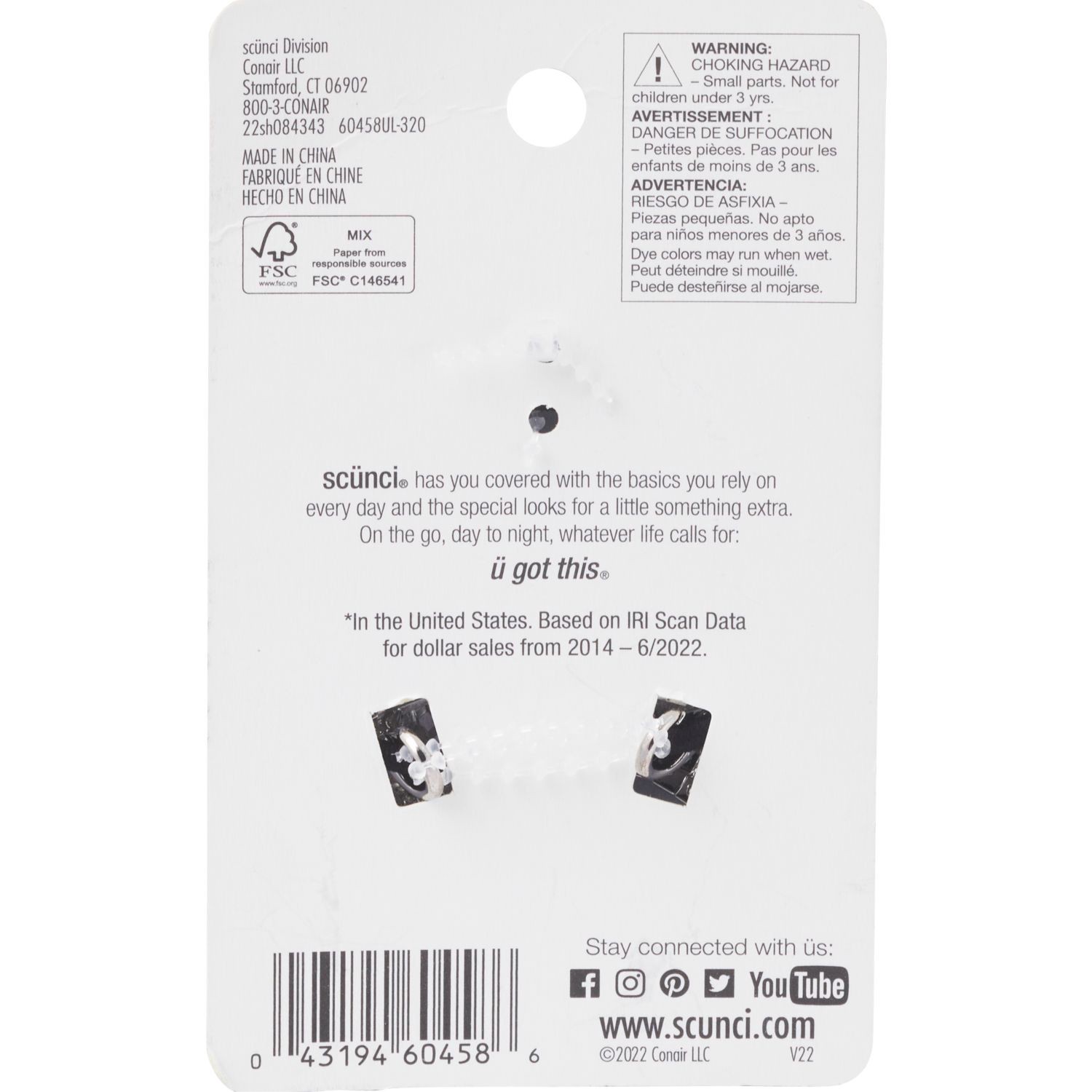 slide 2 of 2, scünci Metal Rhinestone Pony, 1 ct