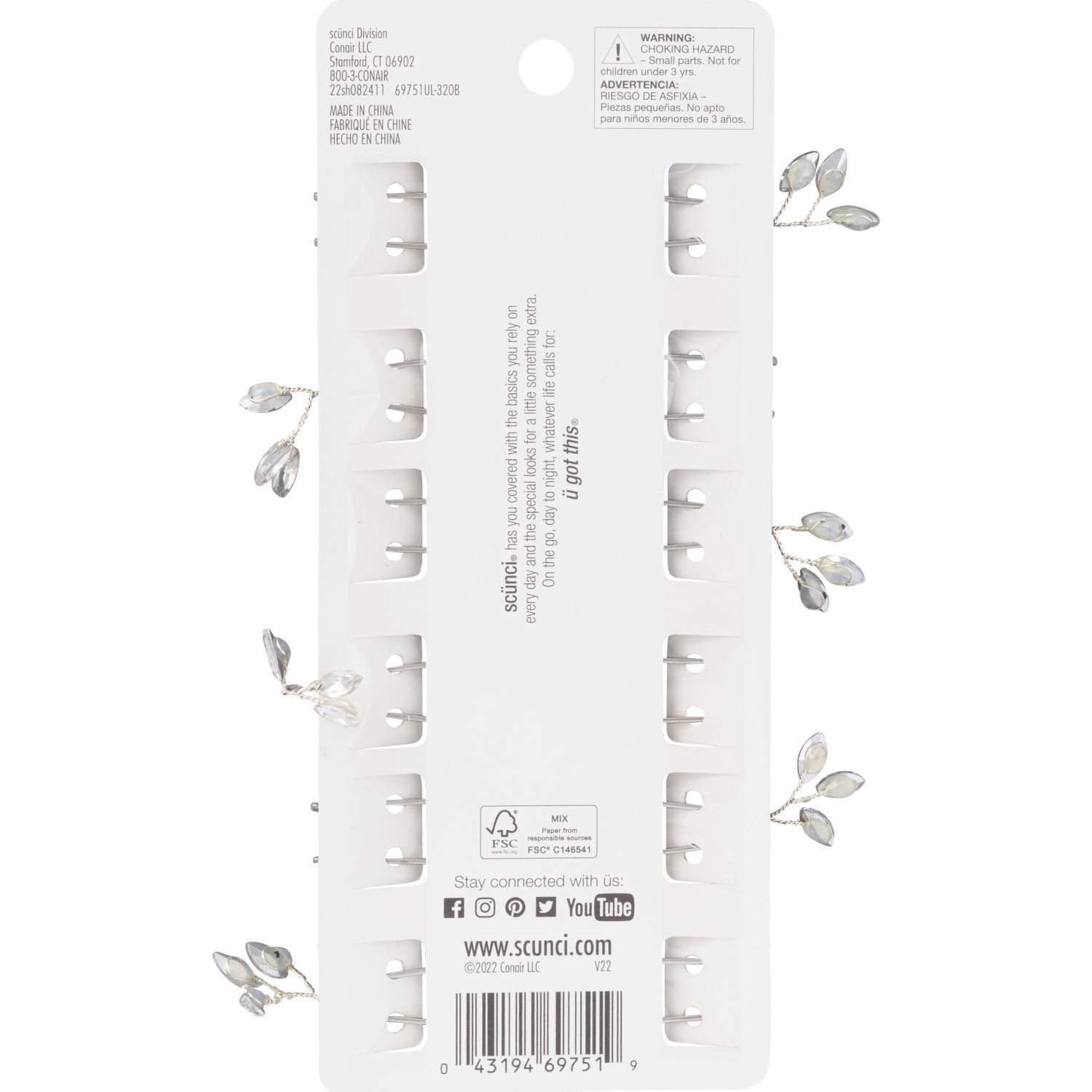 slide 2 of 2, scünci 6Pk Hair Pins, 6 ct