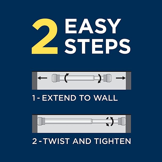 slide 6 of 7, Titan NeverRust Aluminum Adjustable Tension Stall Shower Rod - White, 40 in