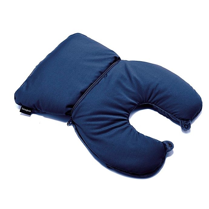 slide 4 of 5, Samsonite Magic 2-in-1 Travel Pillow with Pocket - Navy, 1 ct