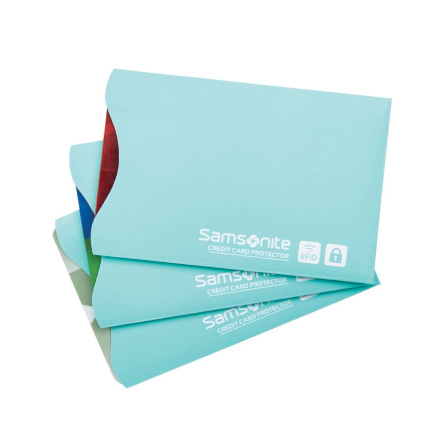 slide 2 of 2, Samsonite Rfid Sleeves, Turquoise, Pack Of 3, 3 ct