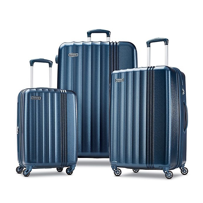 slide 3 of 10, Samsonite Cerene Hardside Spinner Checked Luggage - Blue, 25 in