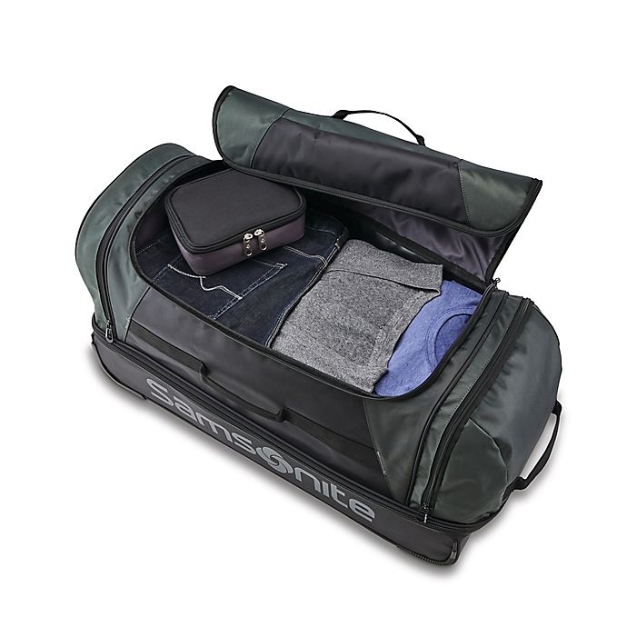 slide 3 of 9, Samsonite Andante II Rolling Carry On Duffle - Grey/Black, 22 in