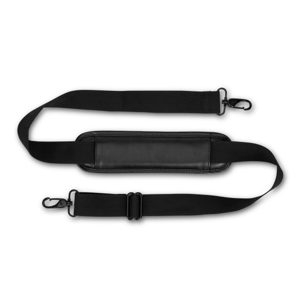 slide 6 of 10, Executive Carrying Case (Briefcase) For 15.6"" Notebook, Pen, Business Card, File Folder, Tablet - Black - Leather, Polyester, Split Leather Body - Tricot Interior Material - Handle, Shoulder Strap - 1 Each, 1 ct