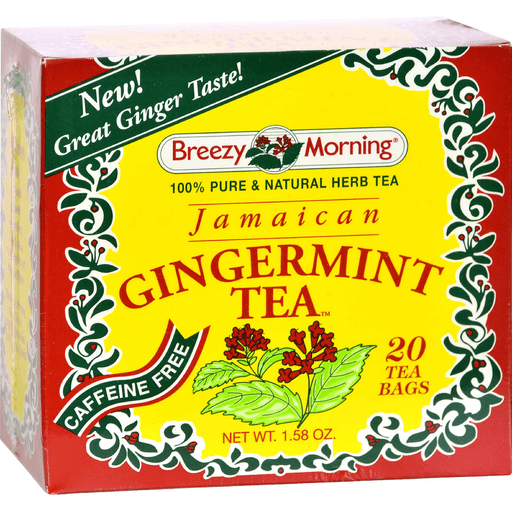 slide 1 of 1, Breezy Morning Teas Jamaican Gingermint - 20 Tea Bags, 20 ct