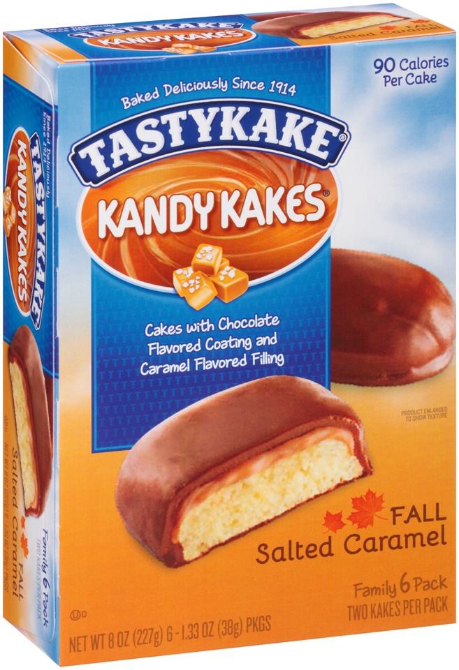 slide 1 of 1, Tastykake Fall Salted Caramel Kandy Kakes, 6 ct; 1.33 oz