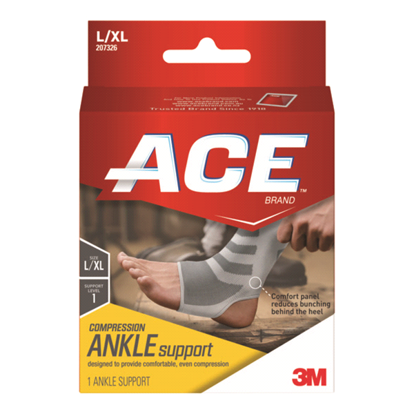 slide 1 of 1, Ace Large Ankle Brace, 1 ct