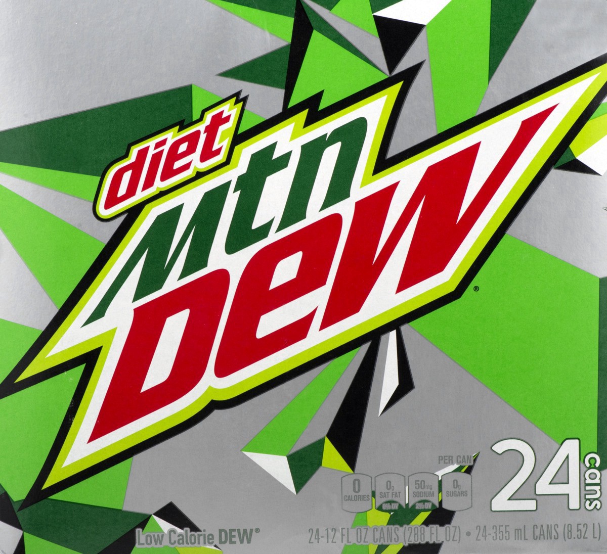 slide 3 of 13, Mountain Dew Diet Soda, Citrus, 24 ct; 12 oz