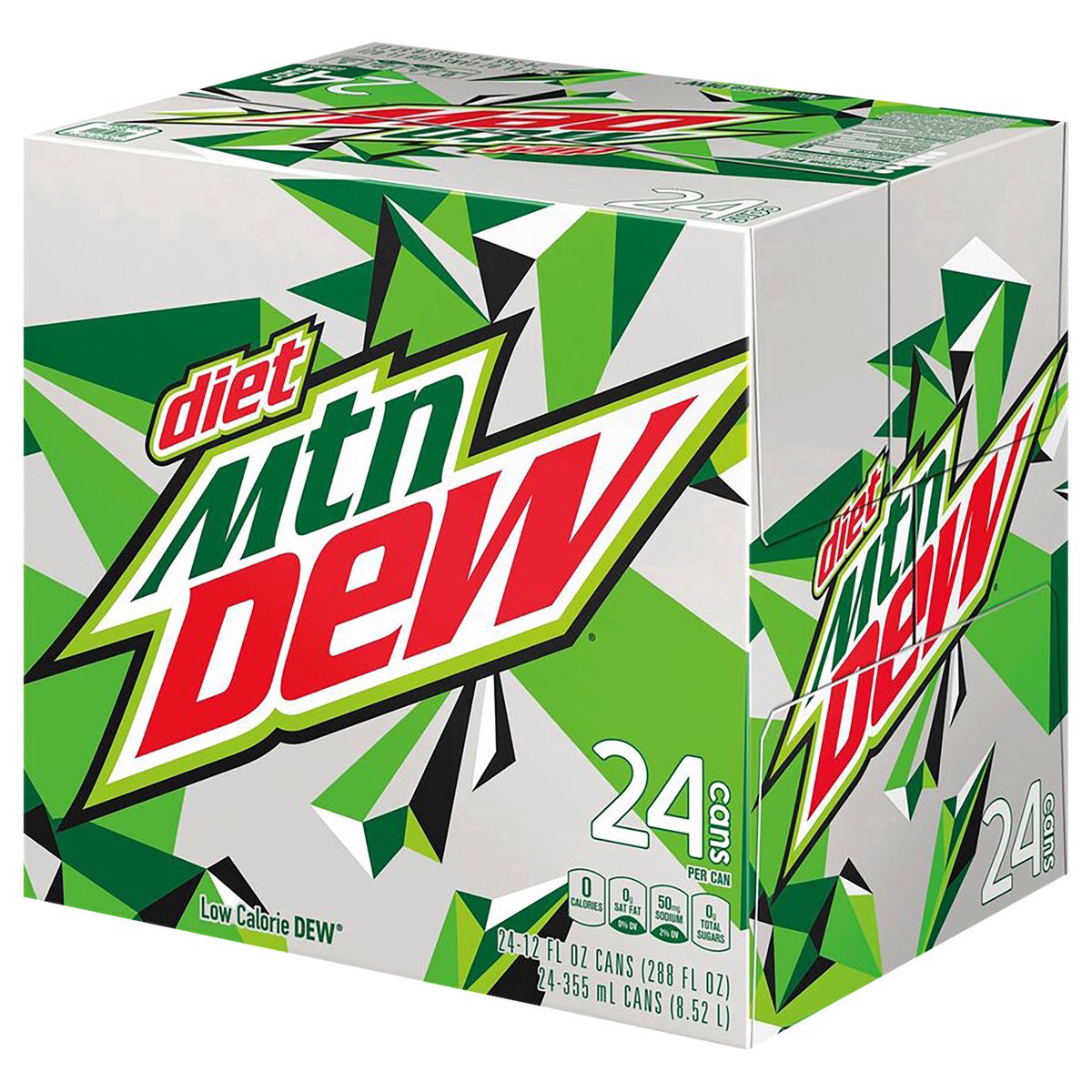 slide 10 of 13, Mountain Dew Diet Soda, Citrus, 24 ct; 12 oz