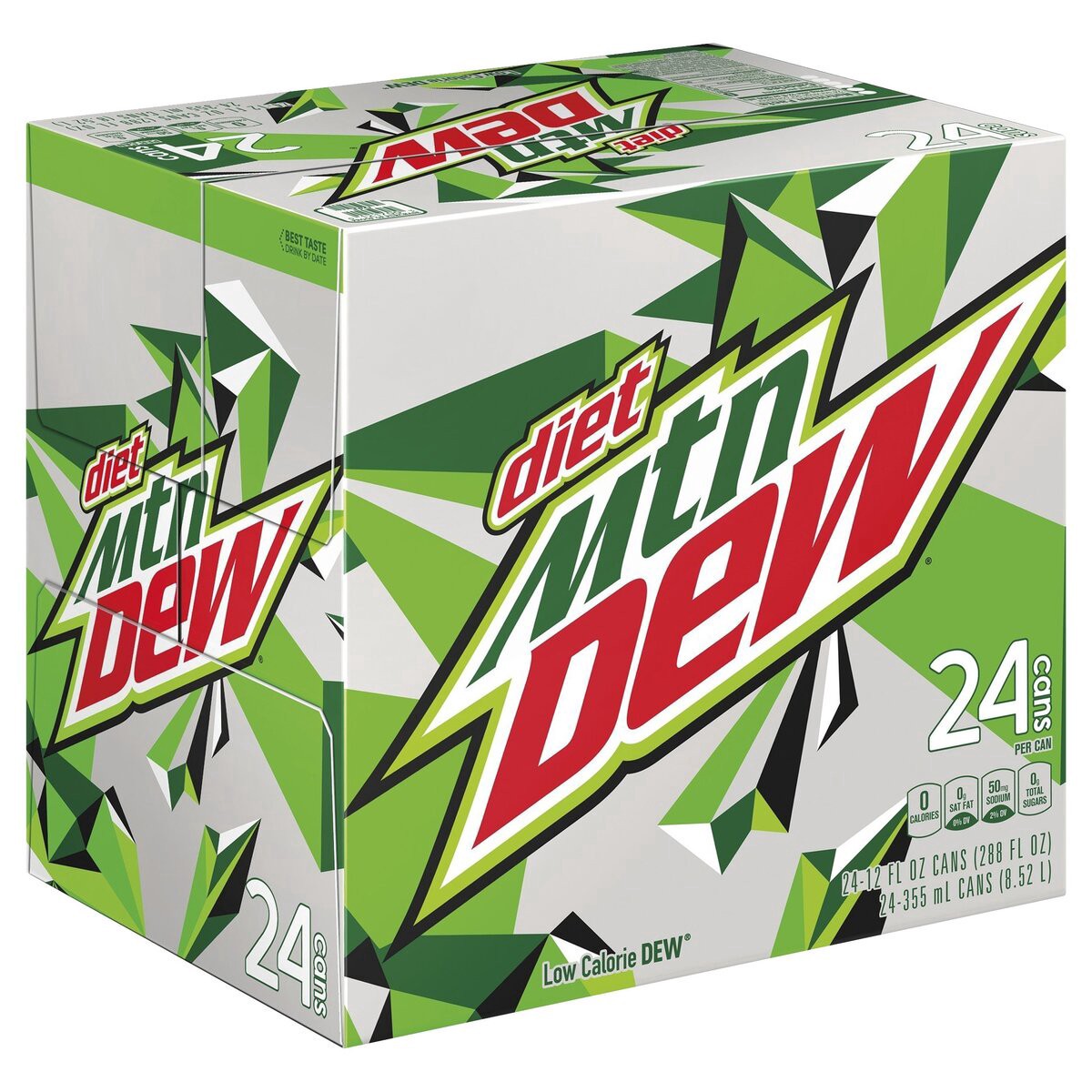 slide 5 of 13, Mountain Dew Diet Soda - 12 oz, 24 ct; 12 oz