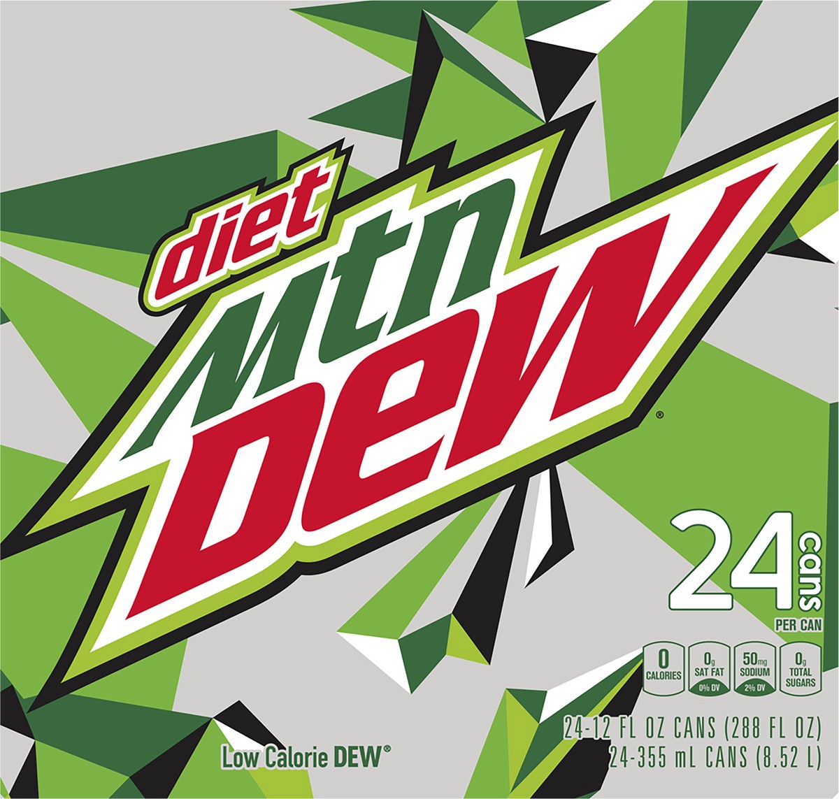 slide 7 of 13, Mountain Dew Diet Soda - 12 oz, 24 ct; 12 oz