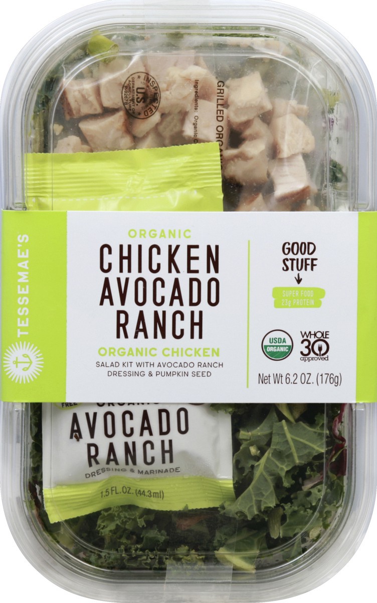 slide 5 of 6, Tessemae's Organic Chicken Avocado Ranch Salad Kit, 6.2 oz