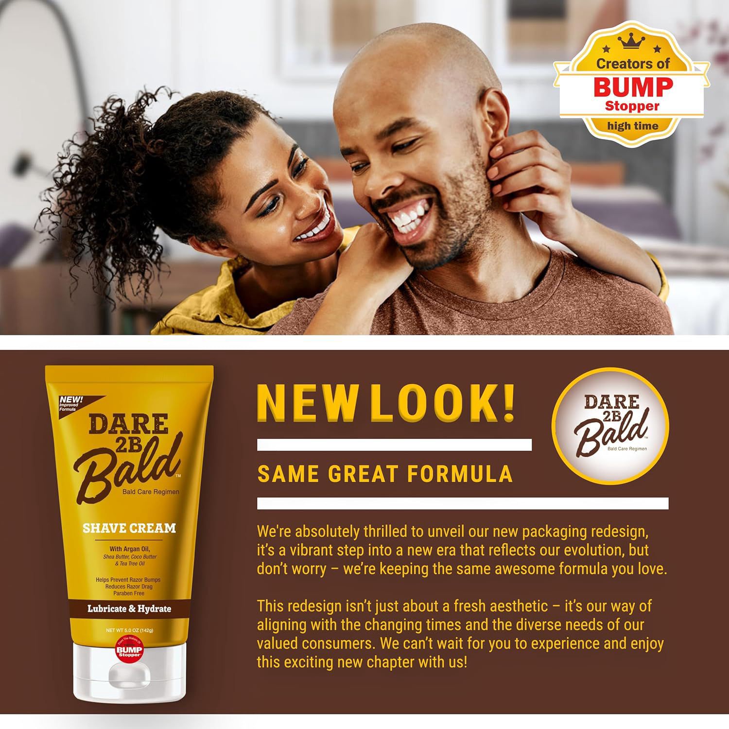 slide 3 of 7, Dare 2B Bald Lubricate & Hydrate Shave Cream 5.0 oz, 5 oz