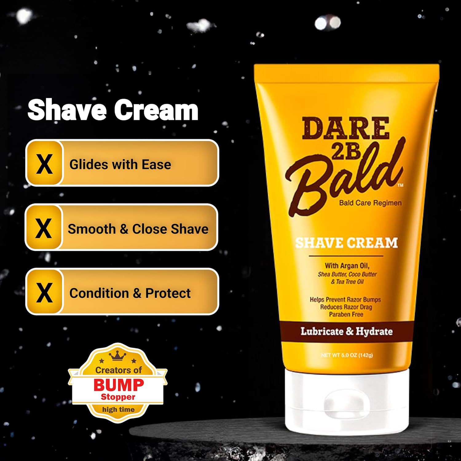 slide 6 of 7, Dare 2B Bald Lubricate & Hydrate Shave Cream 5.0 oz, 5 oz