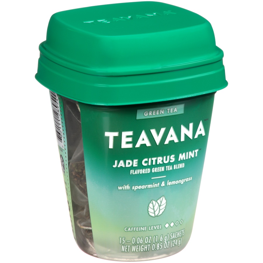 slide 2 of 7, Teavana Teavana Jade Citrus Mint Flavored Green Tea Blend 15 - .06 Oz. Sachets, 15 ct
