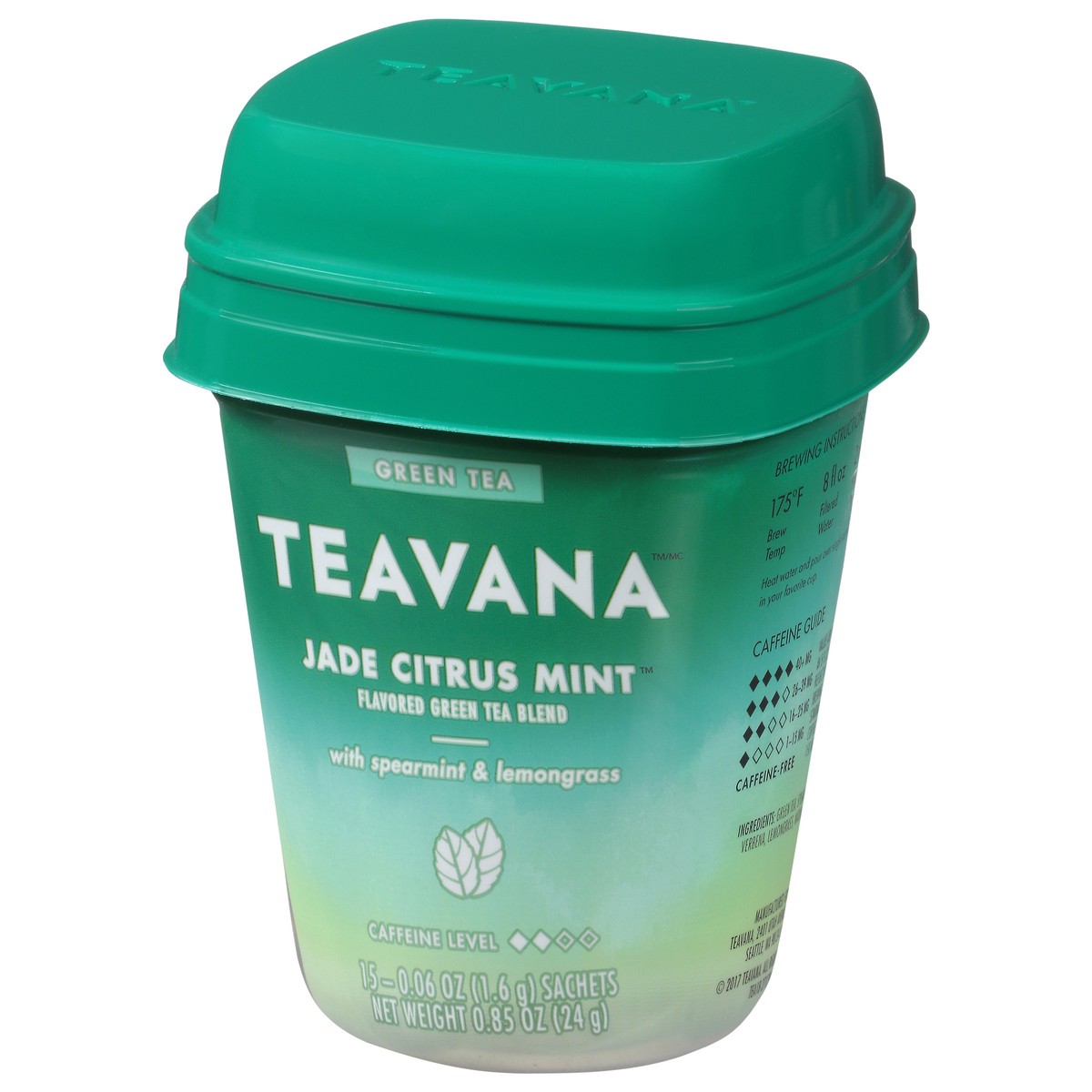 slide 9 of 9, Teavana Jade Citrus Mint, Green Tea With Spearmint and Lemongrass, 15 Sachets, 0.85 oz