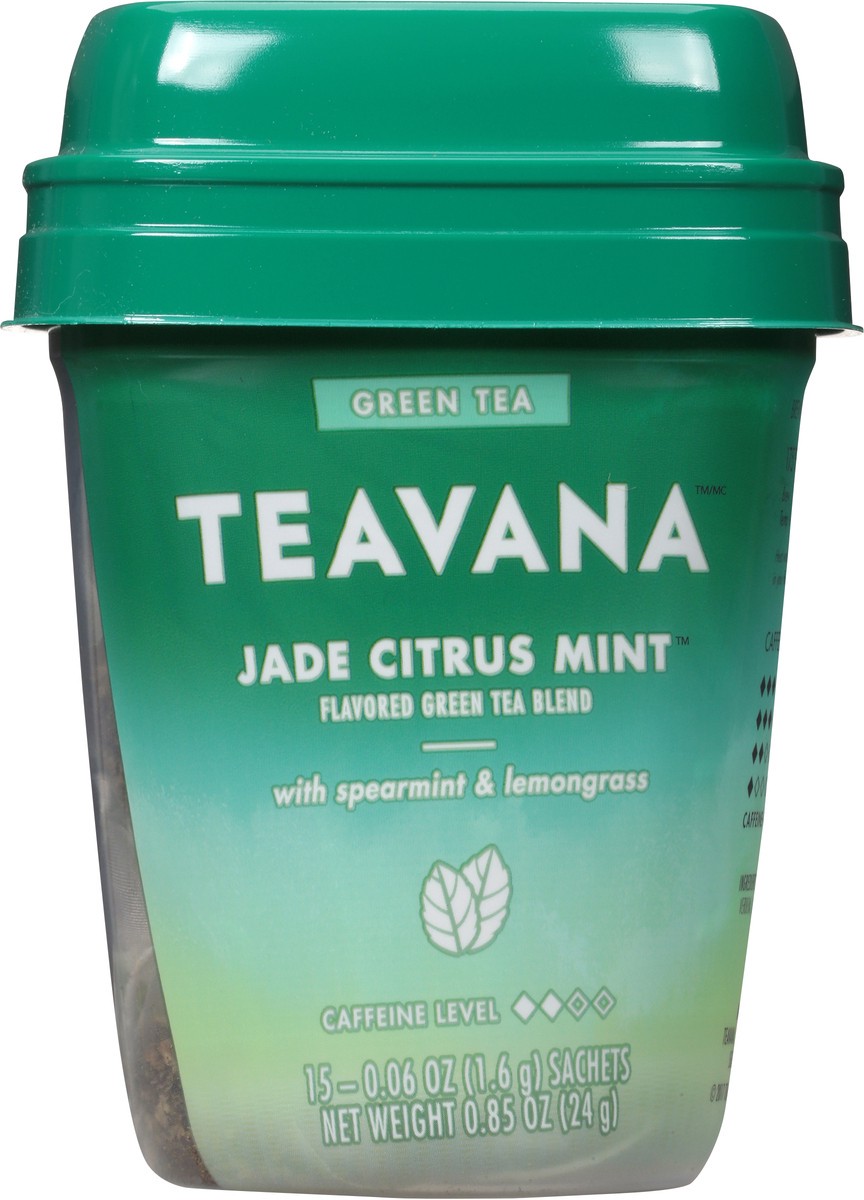 slide 4 of 9, Teavana Jade Citrus Mint, Green Tea With Spearmint and Lemongrass, 15 Sachets, 0.85 oz