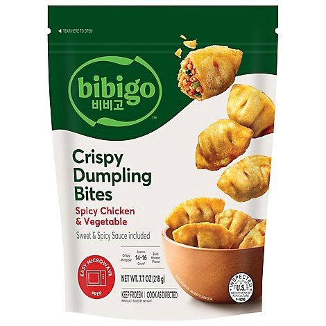 slide 1 of 1, Bibigo Crispy Dumpling Bites Spicy Chicken, 7.7 Oz - 7.7 OZ, 7.7 oz