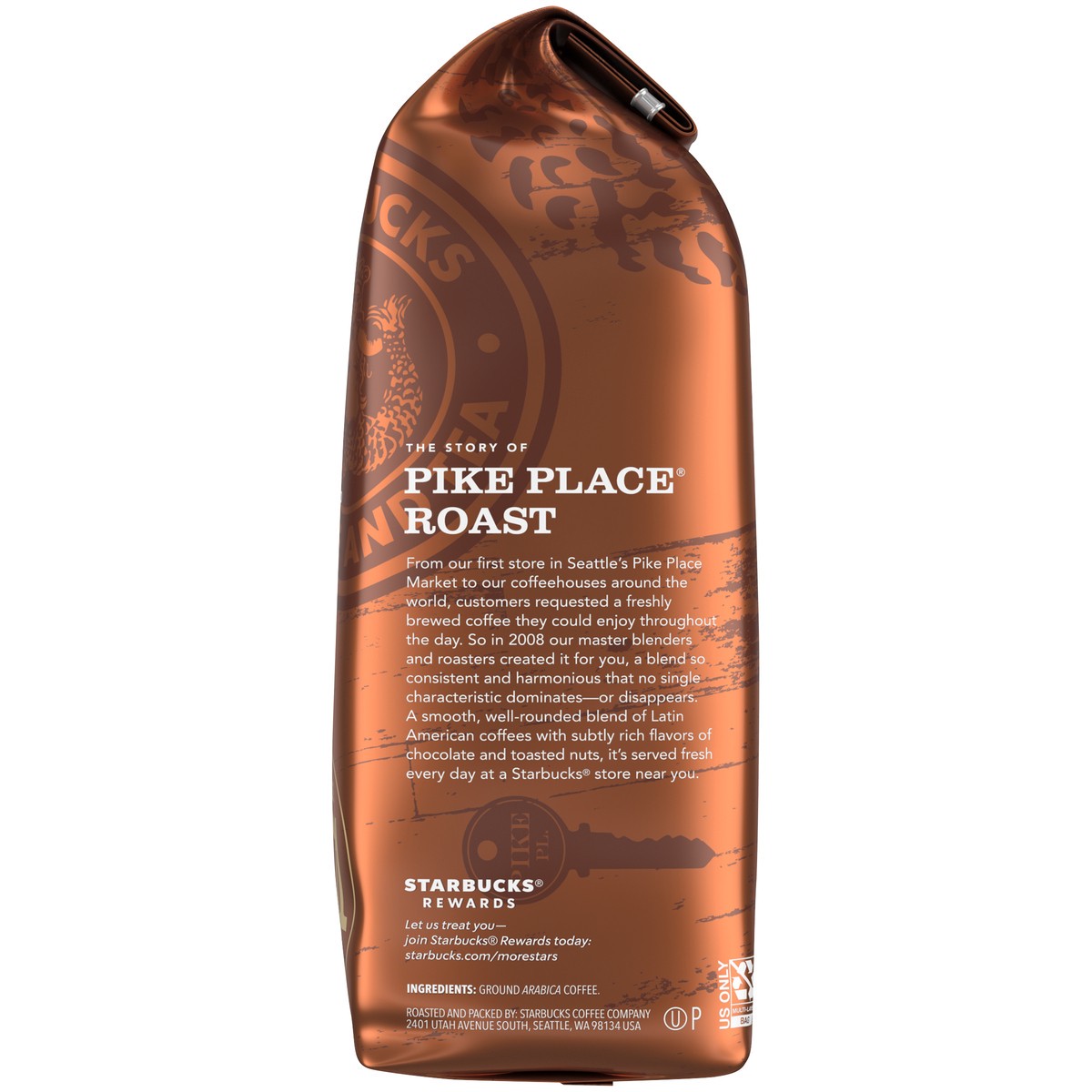 slide 3 of 9, Starbucks Ground Coffee—Medium Roast Coffee—Pike Place Roast—100% Arabica—1 bag (20 oz), 20 oz