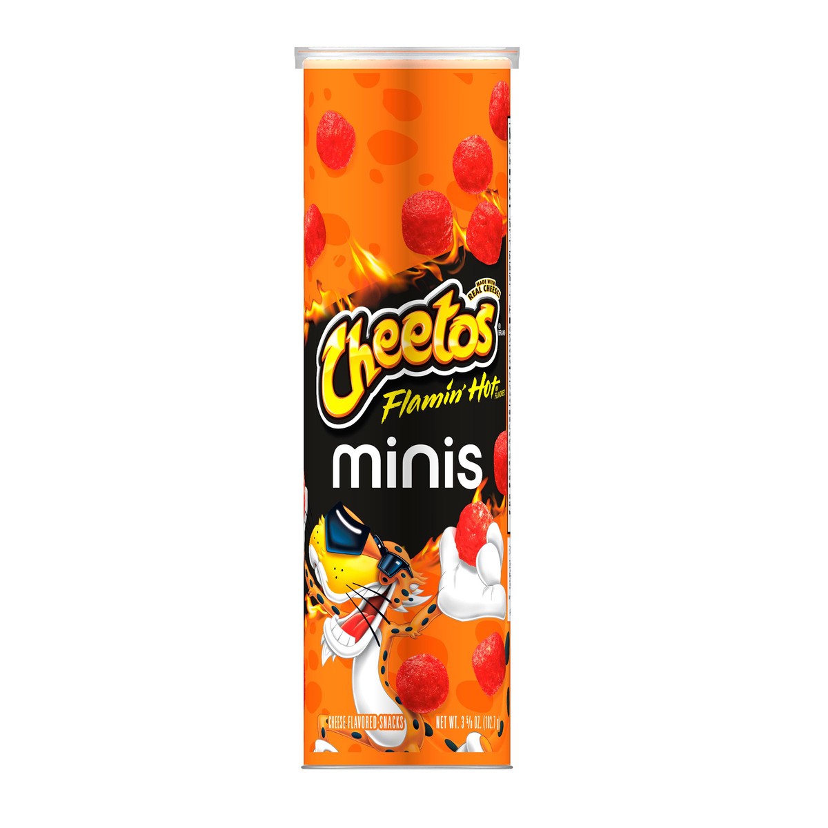 slide 11 of 13, Cheetos Cheese Flavored Snacks, Flamin' Hot Flavored, Minis, 3.625 oz