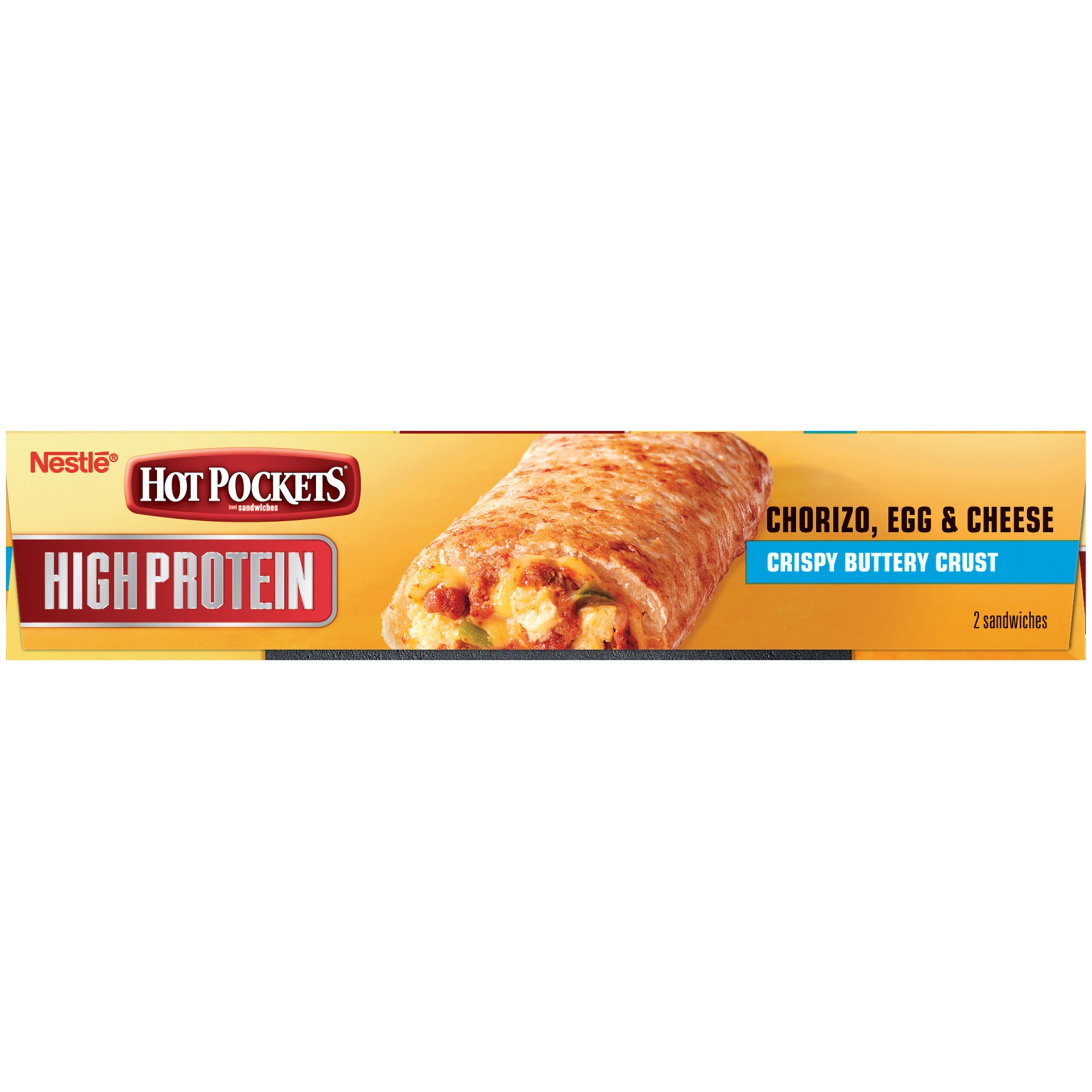 slide 6 of 10, Hot Pockets High Protein Chorizo, Egg & Cheese Frozen Breakfast Sandwiches, 9 oz