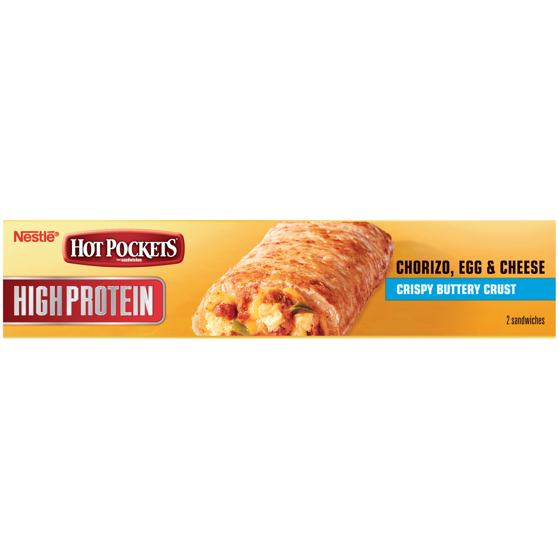 slide 7 of 10, Hot Pockets High Protein Chorizo, Egg & Cheese Frozen Breakfast Sandwiches, 9 oz