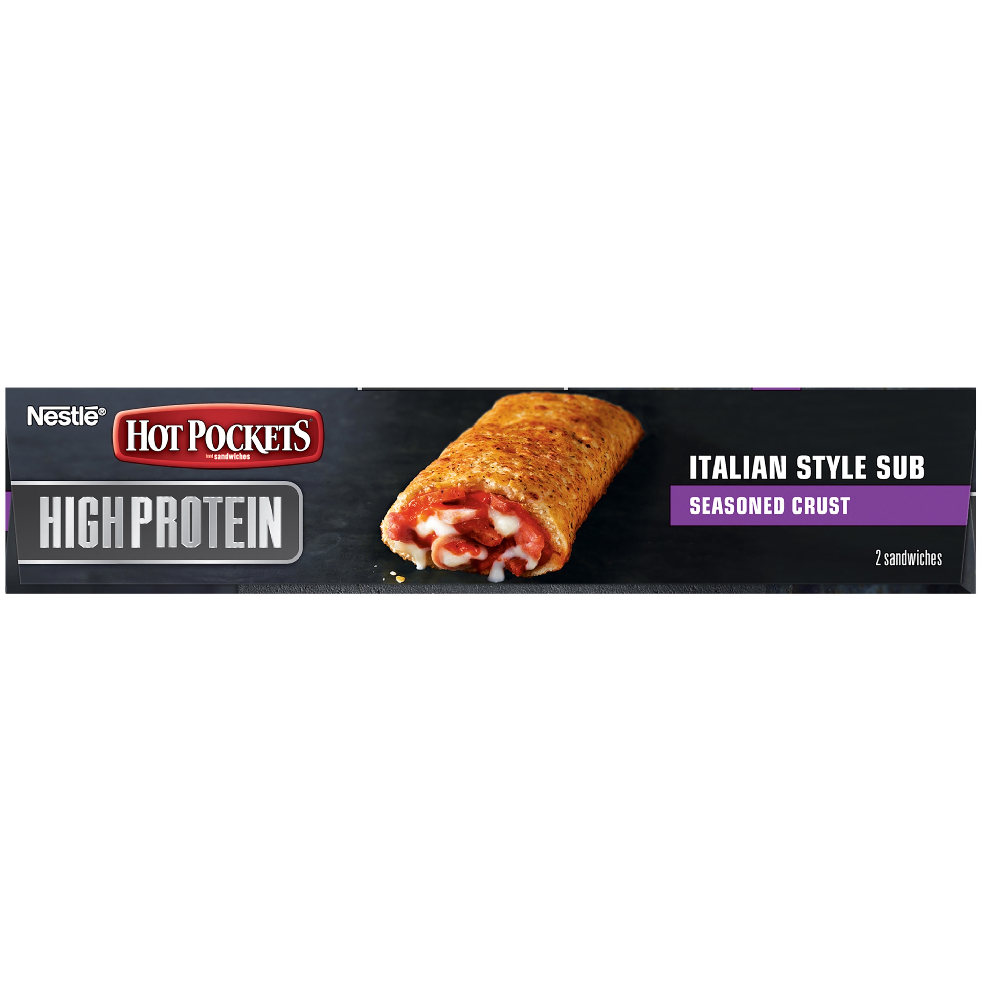 slide 6 of 10, Hot Pockets Frozen Snacks High Protein Italian Style Sub Seasoned Crust Frozen Sandwiches, 9 oz