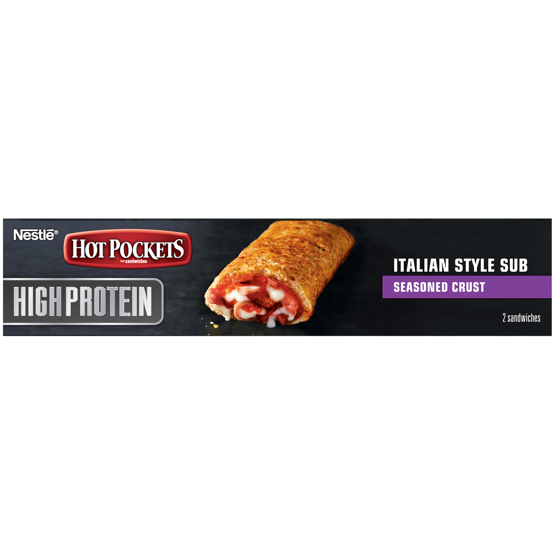 slide 8 of 10, Hot Pockets Frozen Snacks High Protein Italian Style Sub Seasoned Crust Frozen Sandwiches, 9 oz