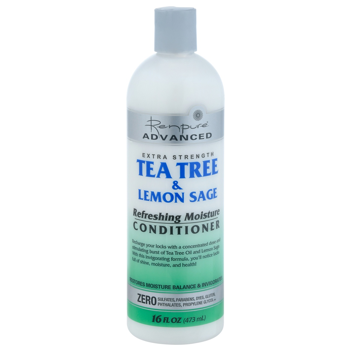 slide 10 of 10, Renpure Advanced Tea Tree & Lemon Sage Refreshing Moisture Conditioner, 16 oz