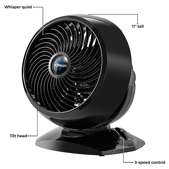 slide 4 of 7, Vornado 5350 Compact Whole Room Air Circulator Table Fan - Black, 1 ct