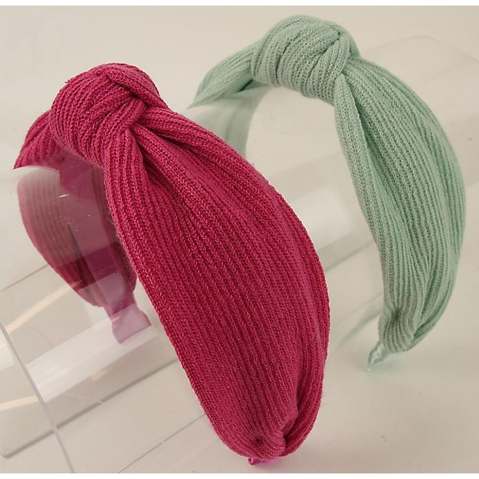 slide 2 of 2, Tiny Treasures Knot Headband - Fuchsia, 1 ct