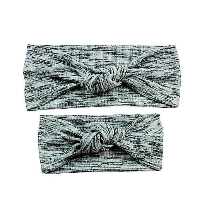 slide 1 of 1, Tiny Treasures Knots Mommy and Me Headband Set - Grey, 2 ct