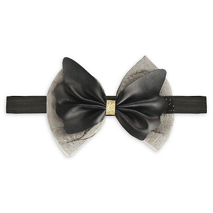 slide 1 of 1, Tiny Treasures Tulle Bow Headband - Black, 1 ct