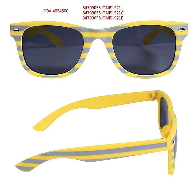 slide 2 of 2, On the Verge Kids Striped Sunglasses - Yellow/Grey, 1 ct