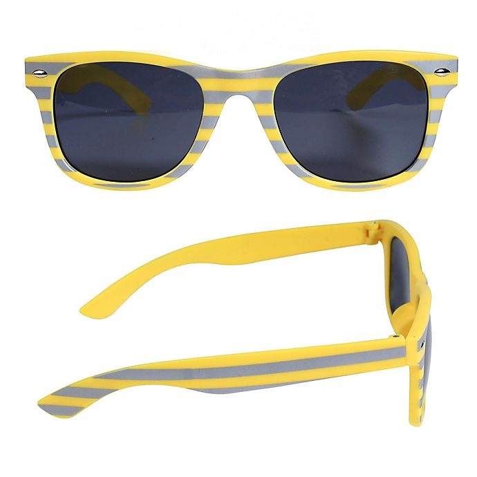 slide 1 of 2, On the Verge Kids Striped Sunglasses - Yellow/Grey, 1 ct