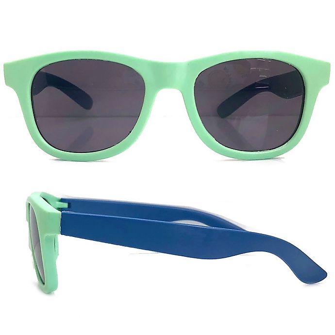 slide 1 of 1, On the Verge Kids Rubber Sunglasses - Green/Black, 1 ct