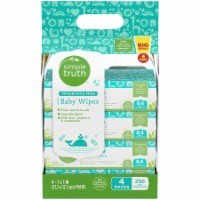 slide 1 of 1, Simple Truth Fragrance-Free Baby Wipes Multipack, 4 pk; 64 ct