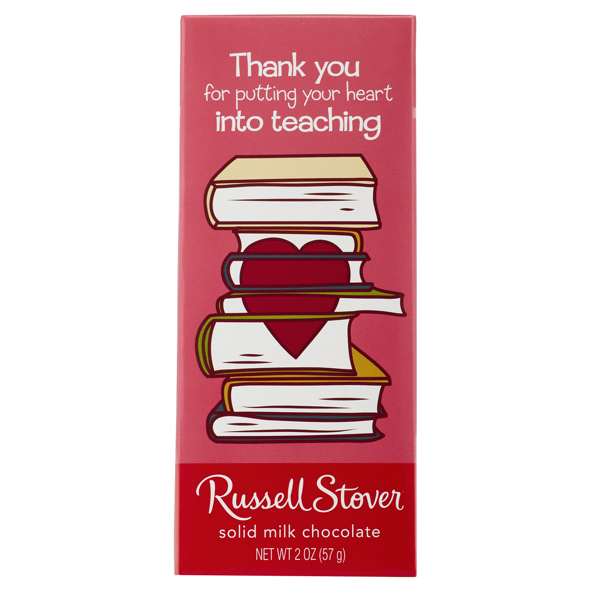 slide 1 of 1, Russell Stover Teacher Appreciation Solid Milk Chocolate Bar, 2 oz