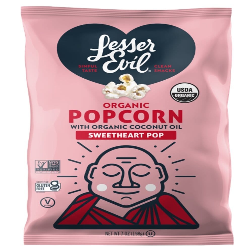 slide 1 of 1, Lesserevil Sweetheart Pop Organic Popcorn, 7 oz