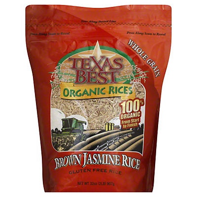 slide 1 of 2, Texas Best Organic Brown Jasmine Rice, 32 oz